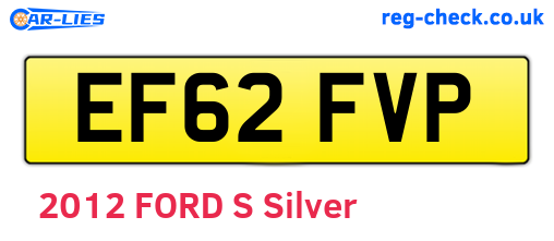 EF62FVP are the vehicle registration plates.