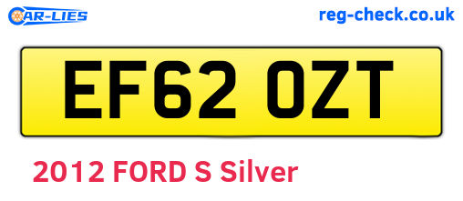 EF62OZT are the vehicle registration plates.
