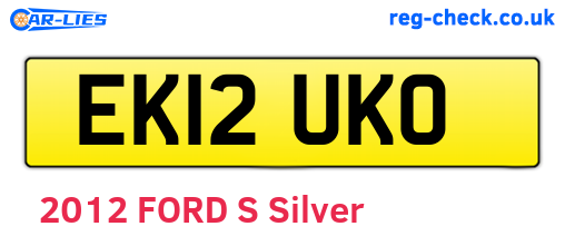 EK12UKO are the vehicle registration plates.