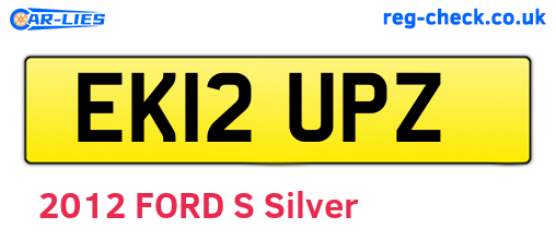 EK12UPZ are the vehicle registration plates.