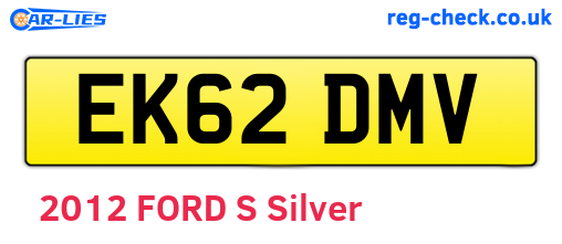 EK62DMV are the vehicle registration plates.