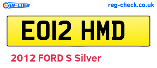 EO12HMD are the vehicle registration plates.