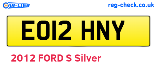 EO12HNY are the vehicle registration plates.