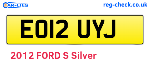 EO12UYJ are the vehicle registration plates.