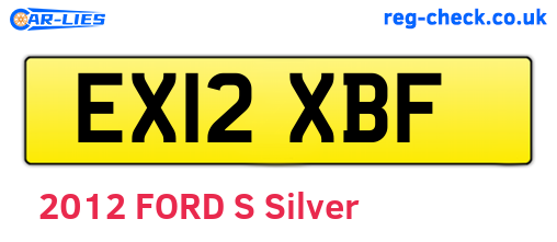 EX12XBF are the vehicle registration plates.