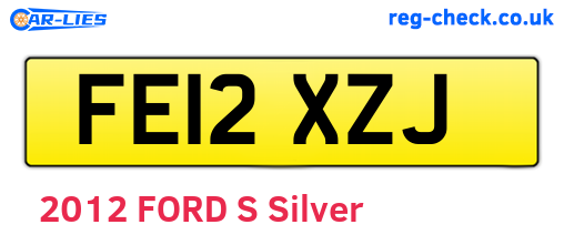 FE12XZJ are the vehicle registration plates.