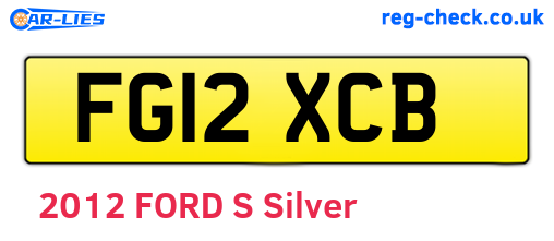 FG12XCB are the vehicle registration plates.