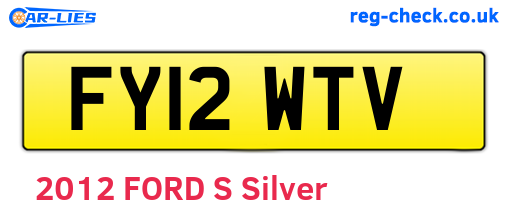 FY12WTV are the vehicle registration plates.