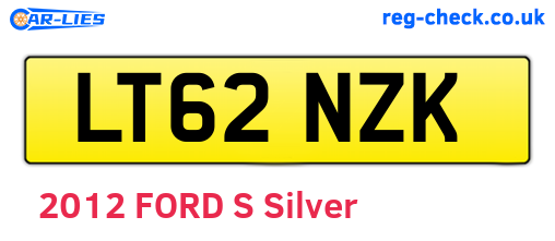 LT62NZK are the vehicle registration plates.
