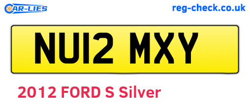 NU12MXY are the vehicle registration plates.