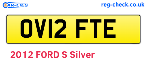 OV12FTE are the vehicle registration plates.