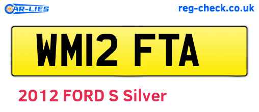 WM12FTA are the vehicle registration plates.