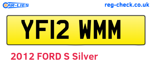YF12WMM are the vehicle registration plates.