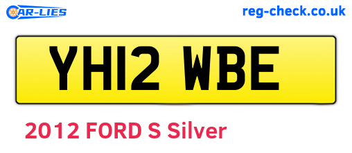 YH12WBE are the vehicle registration plates.