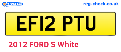 EF12PTU are the vehicle registration plates.