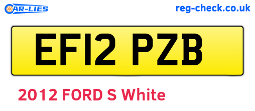 EF12PZB are the vehicle registration plates.
