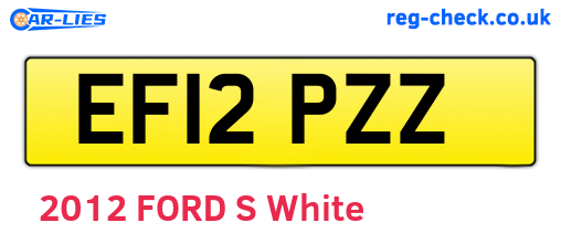EF12PZZ are the vehicle registration plates.
