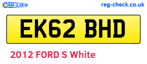 EK62BHD are the vehicle registration plates.