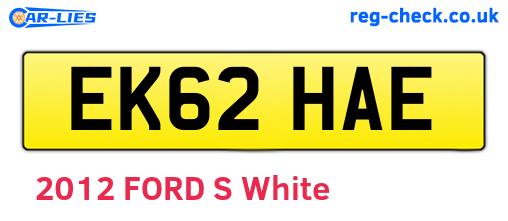 EK62HAE are the vehicle registration plates.