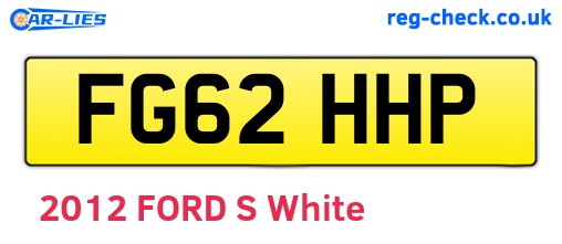 FG62HHP are the vehicle registration plates.