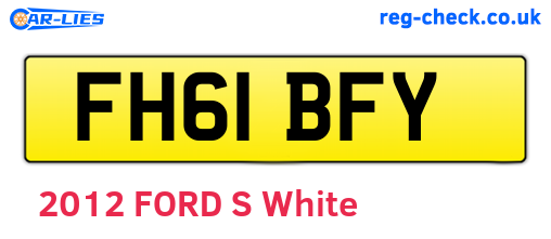 FH61BFY are the vehicle registration plates.