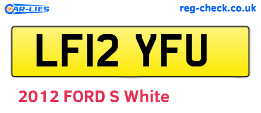 LF12YFU are the vehicle registration plates.