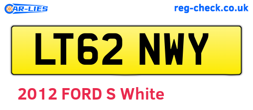 LT62NWY are the vehicle registration plates.
