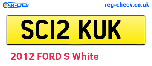 SC12KUK are the vehicle registration plates.