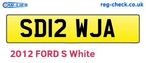 SD12WJA are the vehicle registration plates.