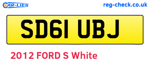 SD61UBJ are the vehicle registration plates.
