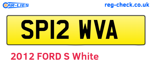 SP12WVA are the vehicle registration plates.