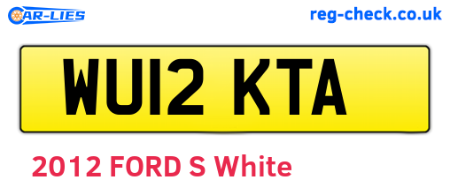 WU12KTA are the vehicle registration plates.
