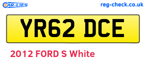 YR62DCE are the vehicle registration plates.