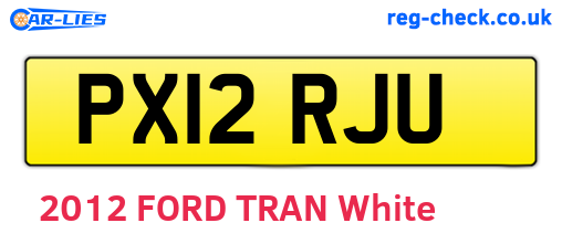PX12RJU are the vehicle registration plates.