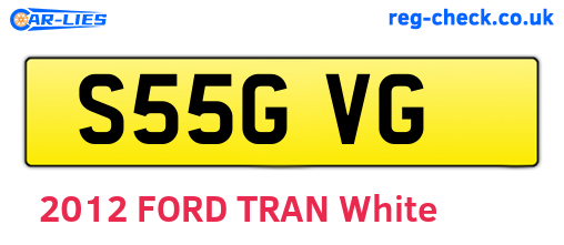 S55GVG are the vehicle registration plates.