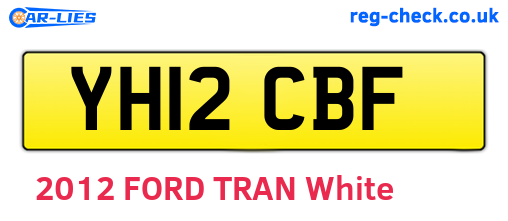 YH12CBF are the vehicle registration plates.