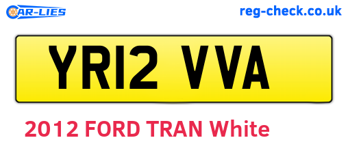 YR12VVA are the vehicle registration plates.