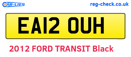 EA12OUH are the vehicle registration plates.