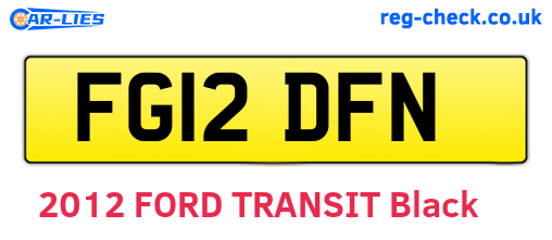 FG12DFN are the vehicle registration plates.