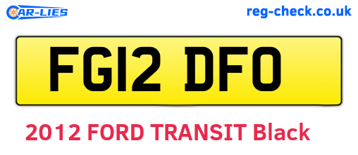 FG12DFO are the vehicle registration plates.