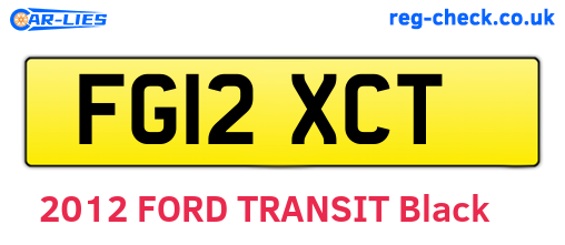 FG12XCT are the vehicle registration plates.
