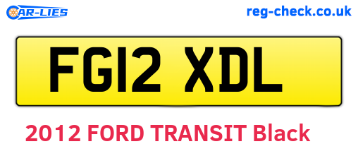 FG12XDL are the vehicle registration plates.