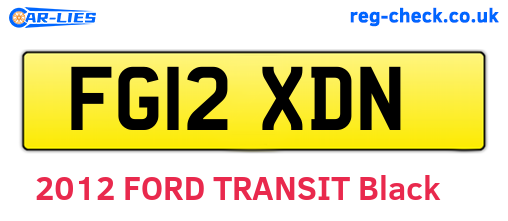 FG12XDN are the vehicle registration plates.