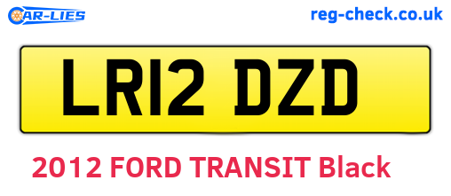 LR12DZD are the vehicle registration plates.