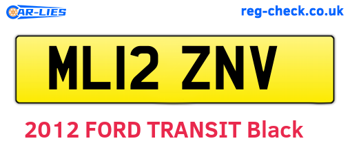 ML12ZNV are the vehicle registration plates.