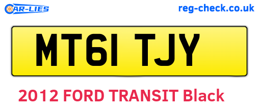 MT61TJY are the vehicle registration plates.