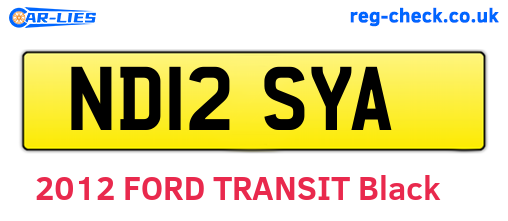 ND12SYA are the vehicle registration plates.