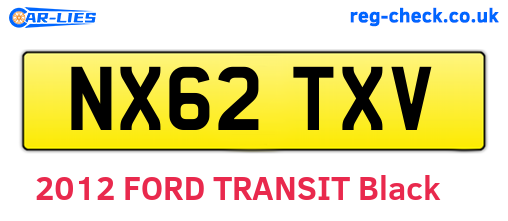 NX62TXV are the vehicle registration plates.