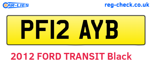 PF12AYB are the vehicle registration plates.