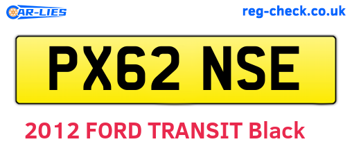 PX62NSE are the vehicle registration plates.